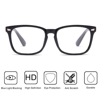 Blue Light Blocking Glasses Square Nerd Eyeglasses Frame anti Blue Ray Computer Game Glasses