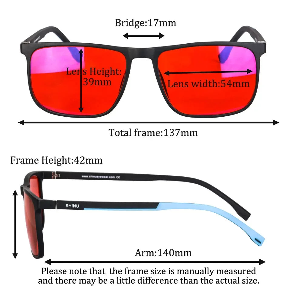 Brand Good Sleep Blue Light Blocking Glasses Men Red Lenses anti Green Light Eliminate Eye Strain Glasses Bluelight