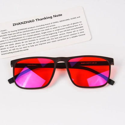 Brand Good Sleep Blue Light Blocking Glasses Men Red Lenses anti Green Light Eliminate Eye Strain Glasses Bluelight